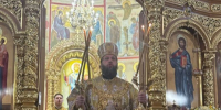 Архиерейское богослужение в Троицком кафедральном соборе г. Щигры. - Щигровская епархия