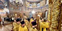 Архиерейское богослужение в Троицком кафедральном соборе г. Щигры. - Щигровская епархия