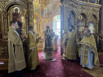 Архиерейское богослужение в Троицком кафедральном соборе г. Щигры.